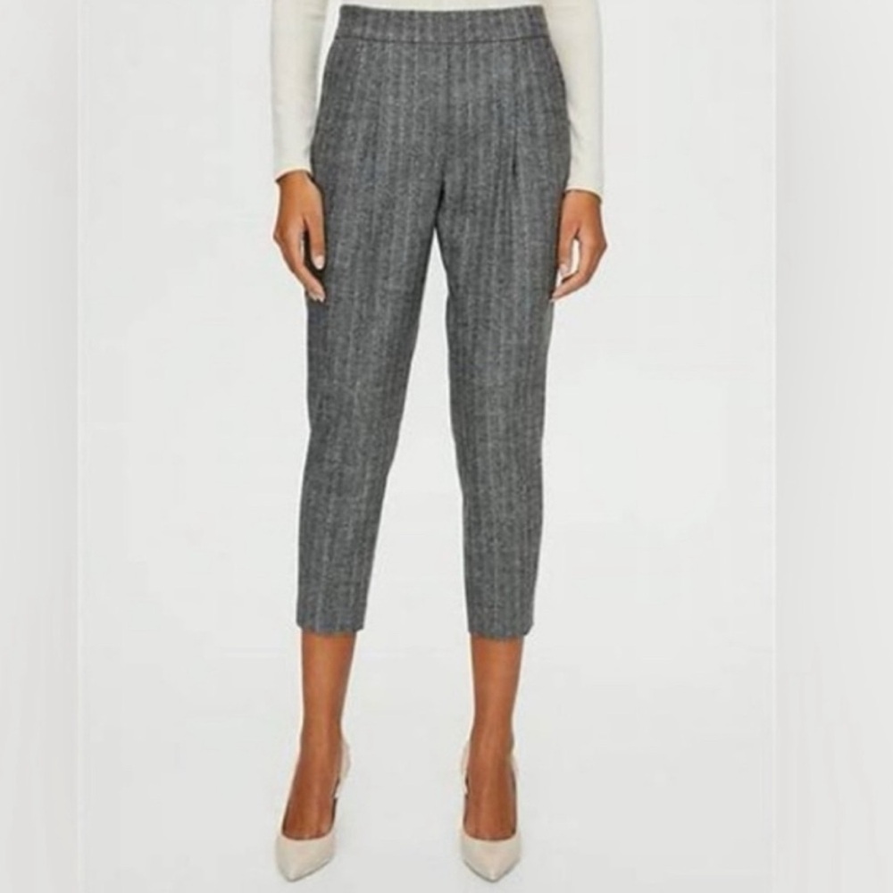 Babaton Pants Gray Pinstripe Cohen Wool Cashmere Blend Heather Aritzia Tapered